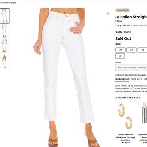 [BRAND NEW] Frame Le white straight jeans